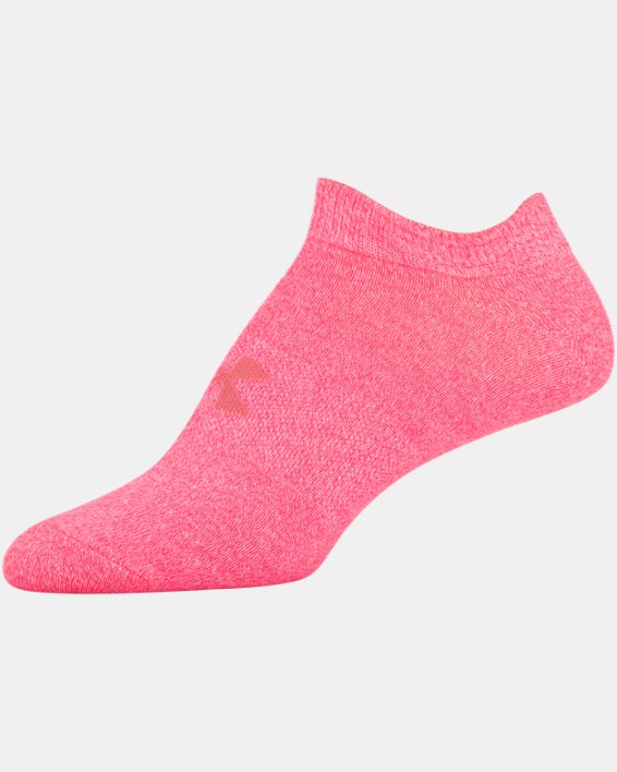 Under Armour Womens Essentials No Show Socks Pink Sports Gym Breathable 
